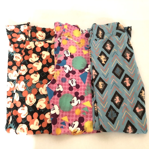 LuLaRoe Pants - LulaRoe OS Disney Mickey Leggings bundle